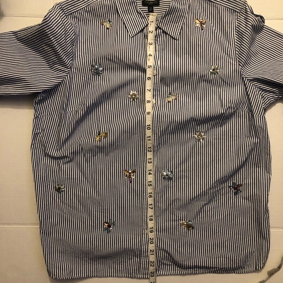 Talbots Jeweled shirt size Large petite - Picture 6 of 8